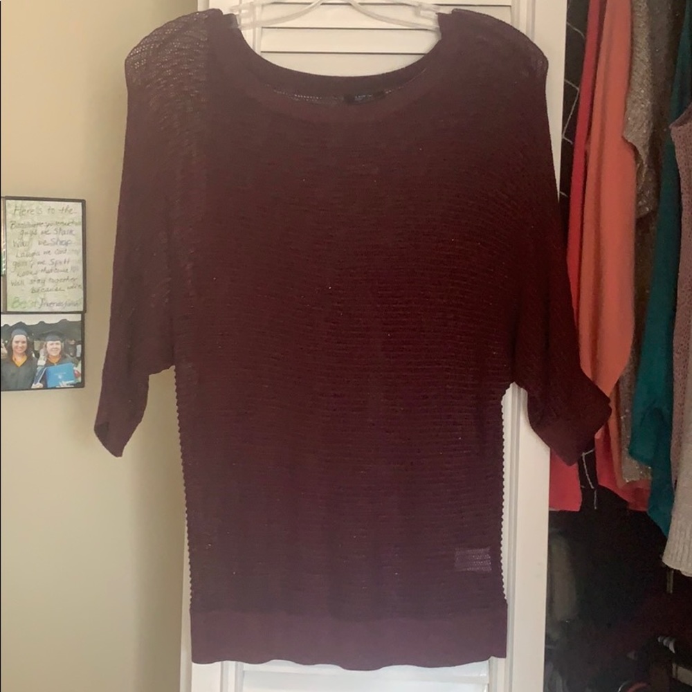 Apt. 9 Shimmery Burgundy Top